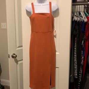 Gorgeous burnt orange pencil dress